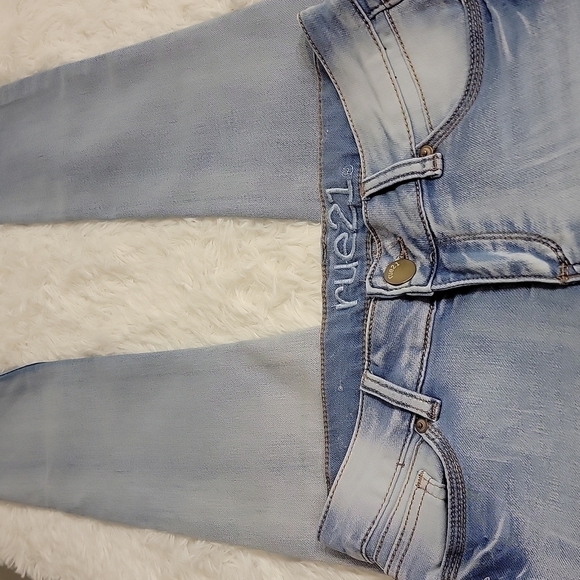 𝅺RUE 21 low rise jegging freedom flex denim jeans size 3/4 regular - Picture 4 of 11